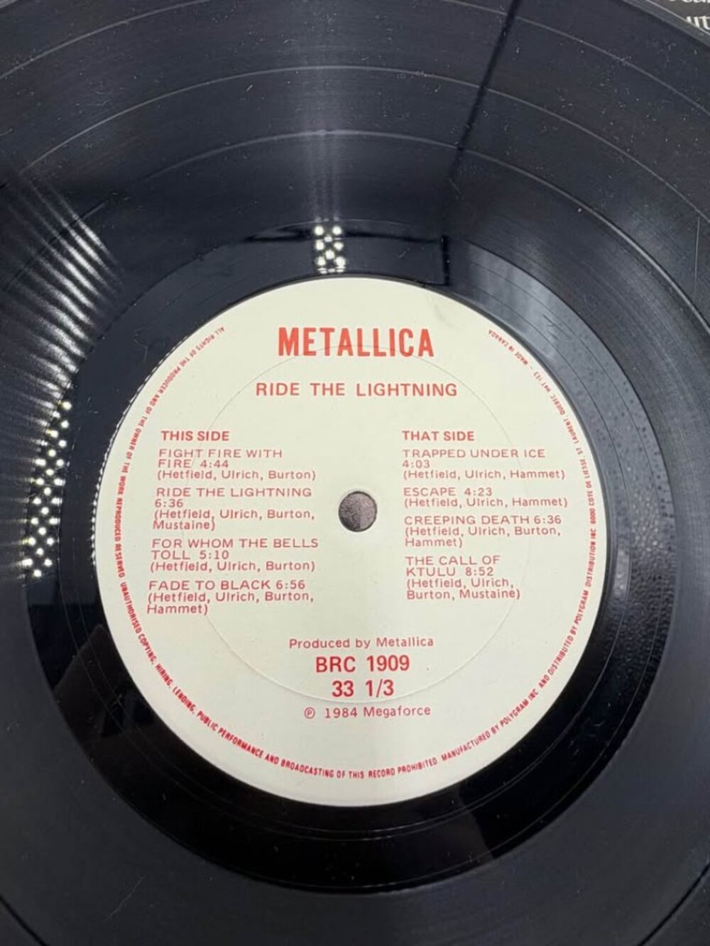 Metallica - Ride the Lightning Vinyl LP (Banzai Records) - Picture 5 of 9